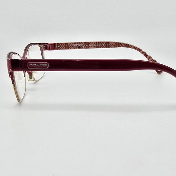 Coach HC5038 Montana 9134 Satin Burgundy Semi-Rimless Eyeglasses Frame w/ Case - Picture 4 of 16